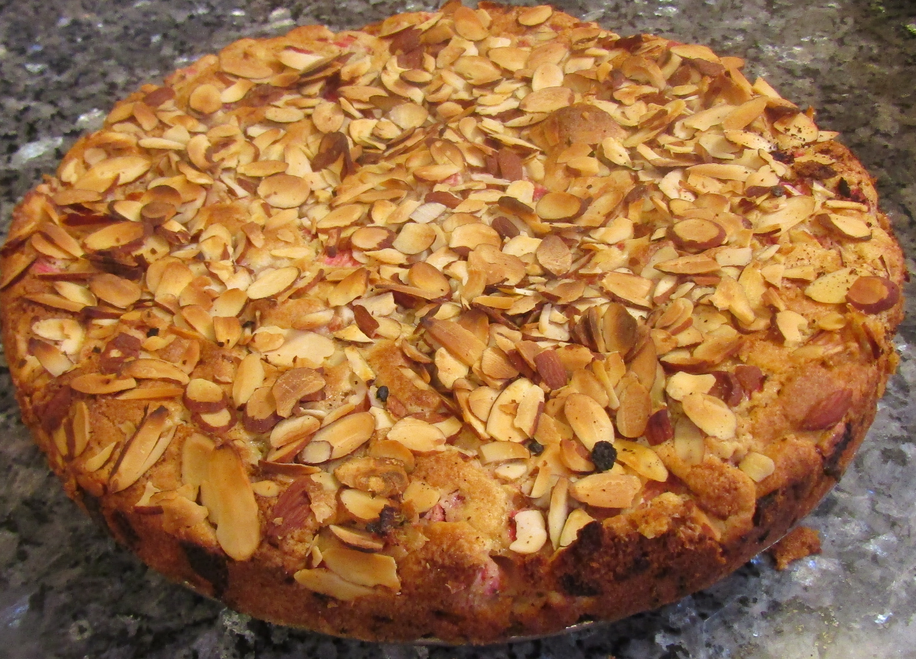 French Almond Rhubarb Cake Recipe