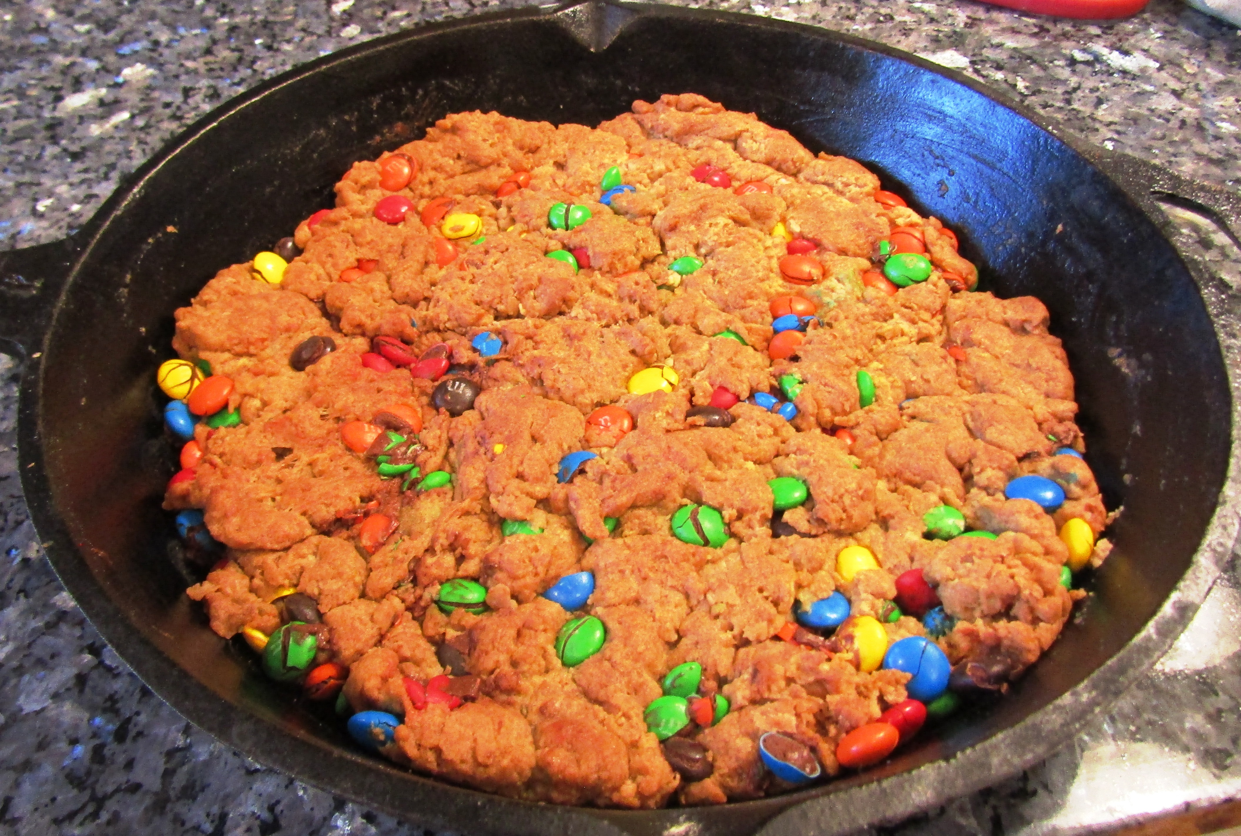 M & M Skillet Cookies Recipe