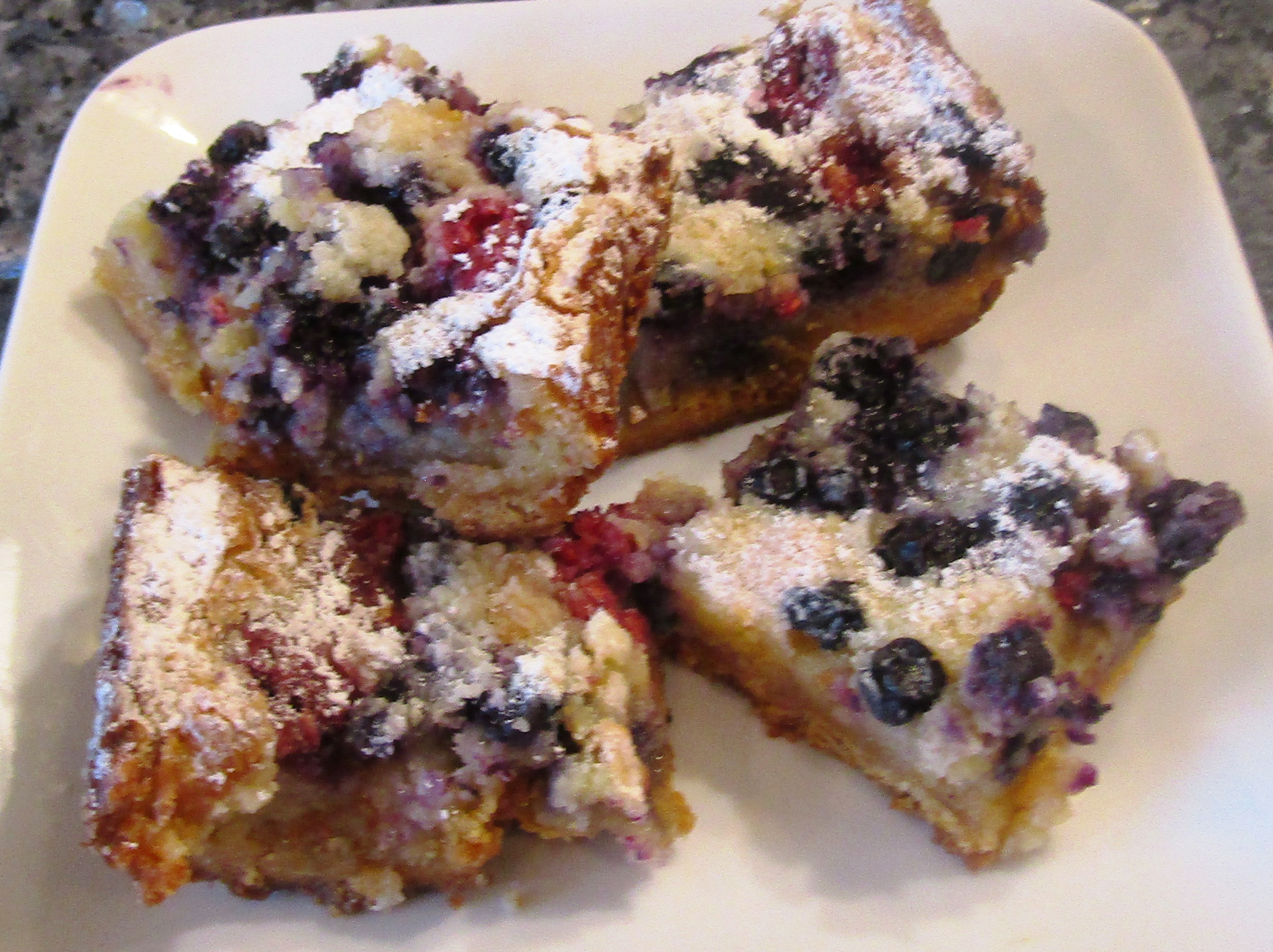 Lemon Blueberry Gooey Butter Cake - Willow Bird Baking