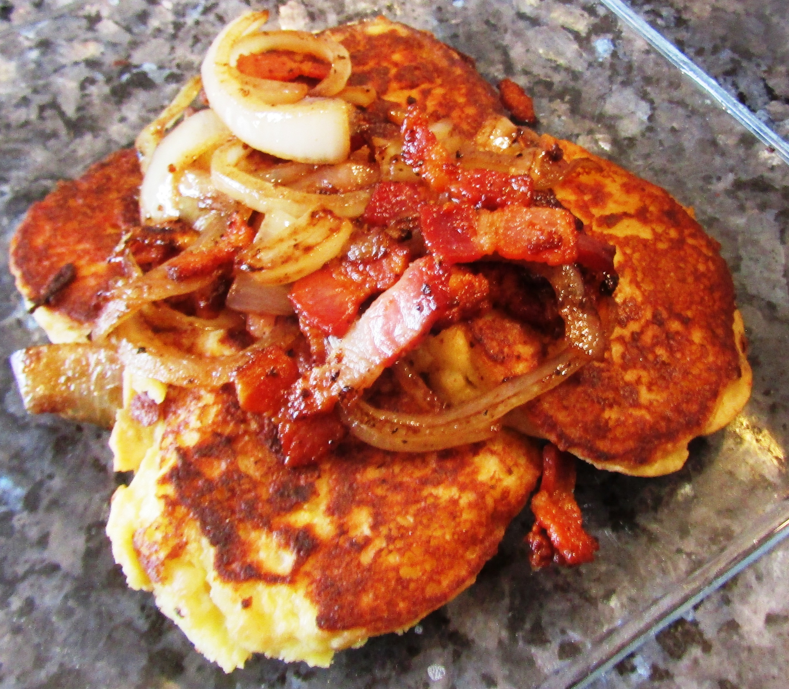 Mashed Potato Pancakes with Bacon & Onion Recipe