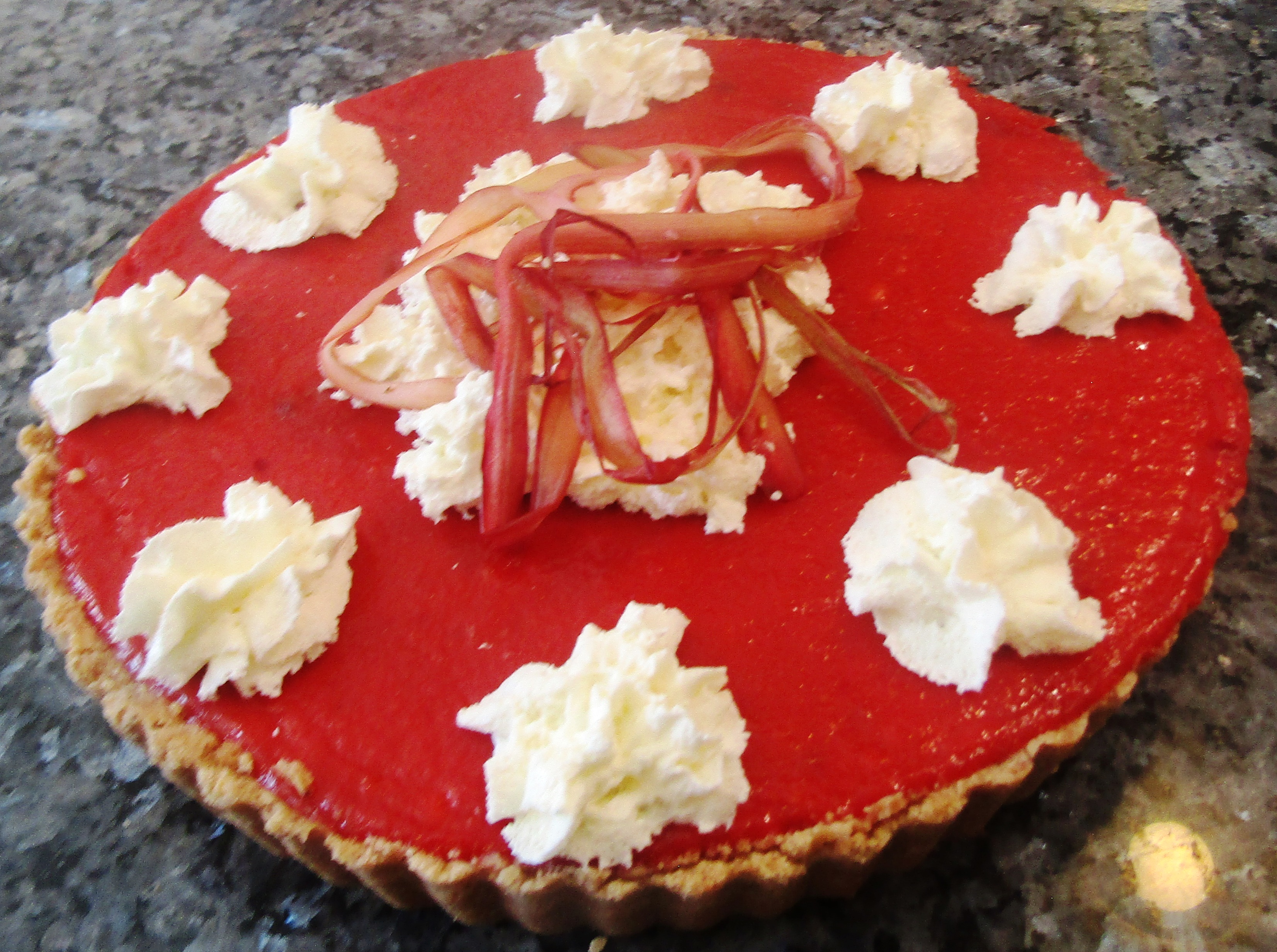 Pecan Shortbread Rhubarb Tart Recipe